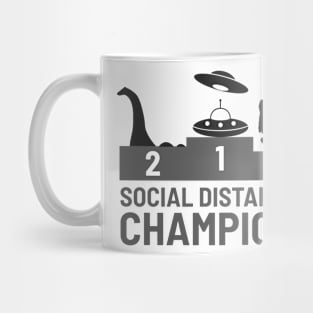 Social Distancing Champions Bigfoot UFO Nessie Funny Gift Mug